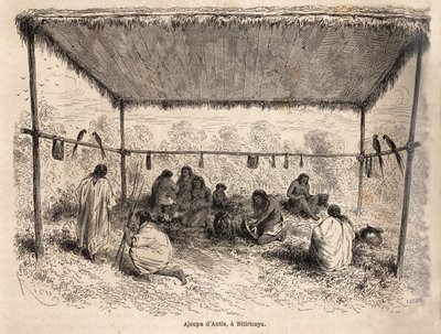 Ajoupa de los indios Antis en Biticaraya de Edouard Riou