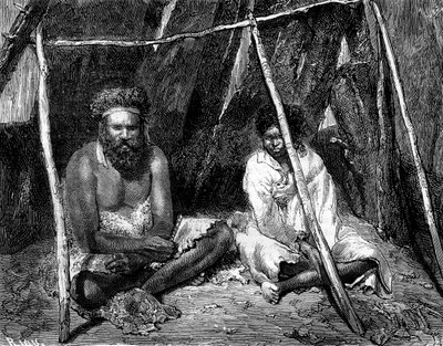 Aborígenes australianos, 1886 de Edouard Riou