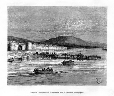 Campeche, Yucatán, México, siglo XIX de Edouard Riou