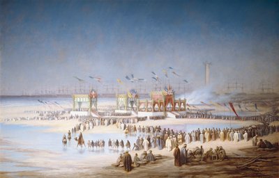 Ceremonia de inauguración del Canal de Suez en Port-Said, 17 de noviembre de 1869, 1869 de Edouard Riou
