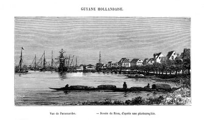 Paramaribo, República de Surinam, siglo XIX de Edouard Riou