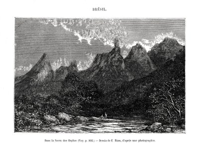 Serra dos Órgãos, Brasil, siglo XIX de Edouard Riou