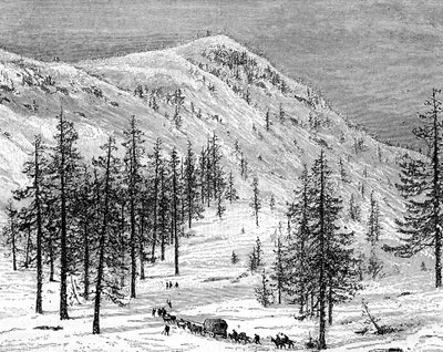 Las montañas de Sierra Nevada, EE.UU., siglo XIX de Edouard Riou