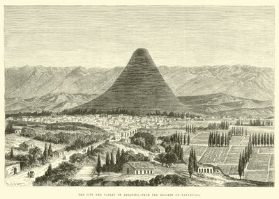 La ciudad y el valle de Arequipa, desde las alturas de Yanahuara de Edouard Riou
