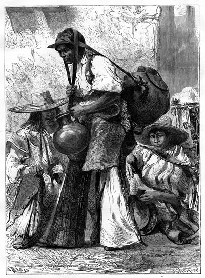 Vendedor de agua, México, siglo XIX de Edouard Riou