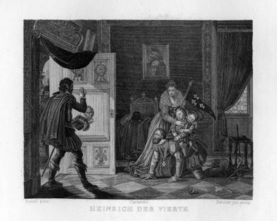 Enrique IV y sus hijos, c1833 de Edouard Schuler