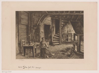 Interior del ático de Edouard Tyck (signed by artist)
