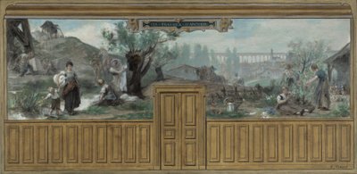 Boceto para el ayuntamiento de Arcueil-Cachan: Les travaux d
