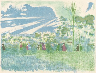 A través de campos de Edouard Vuillard