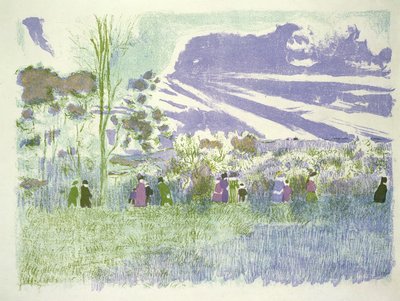 A través de los campos, 1898-99 de Edouard Vuillard