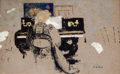 Al piano de Edouard Vuillard