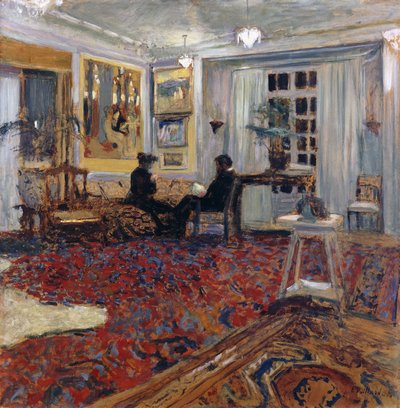 Charla en los Fontaines: Sr. y Sra. Arthur Fontaine de Edouard Vuillard