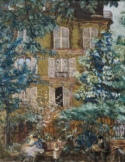 Fachada de la casa en la plaza de Edouard Vuillard