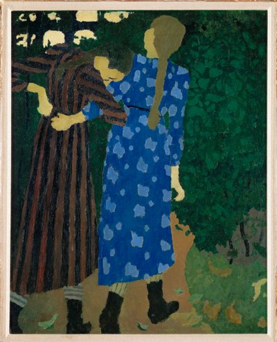 Fillettes se promenant. Chicas paseando de Edouard Vuillard