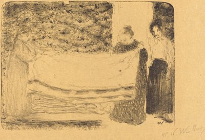 Doblando la ropa de Edouard Vuillard