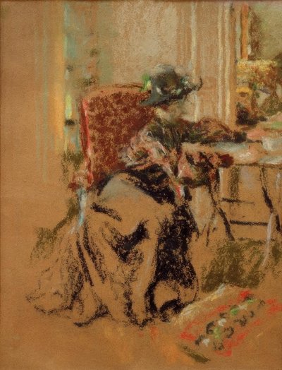 Mujer en la habitación o La visitante de Edouard Vuillard