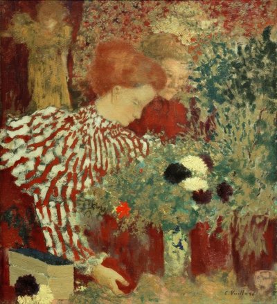Mujer con vestido a rayas de Edouard Vuillard
