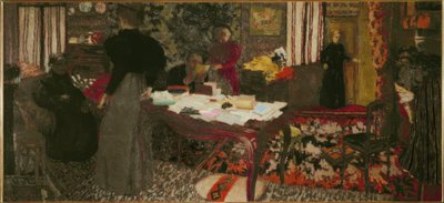 Gran interior con seis personajes de Edouard Vuillard