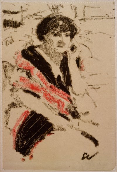 Media Figura de una Mujer Sentada de Edouard Vuillard