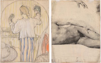 Enfrente del espejo de Edouard Vuillard