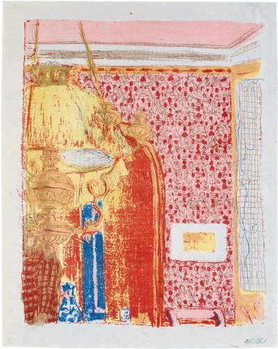 Interieur mit rosa Vorhängen II de Edouard Vuillard
