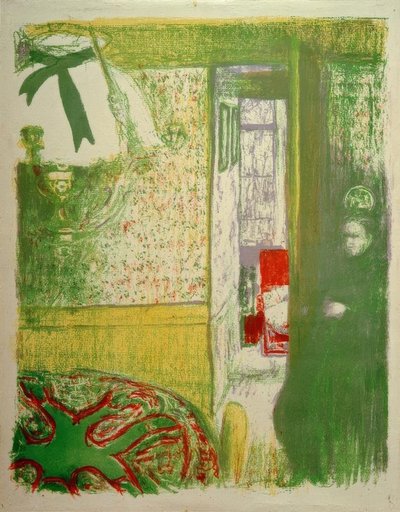 Interior con lámpara colgante de Edouard Vuillard