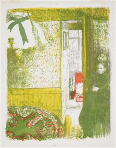 Interior con Lámpara Colgante de Edouard Vuillard