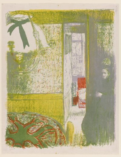 Interior con Lámpara Colgante, pl.4 de Paisajes e Interiores de Edouard Vuillard