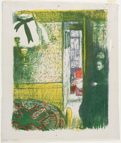 Interior con lámpara colgante de Edouard Vuillard