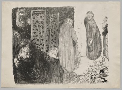 Interior con pantalla de Edouard Vuillard