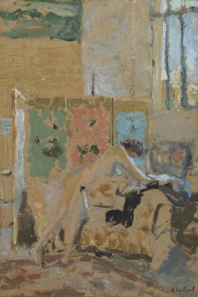 Interior con una Pantalla, 1909-10 de Edouard Vuillard