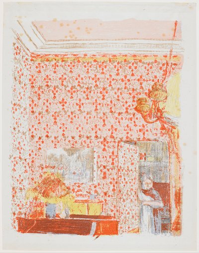 Interior con tapices rosas I de Edouard Vuillard