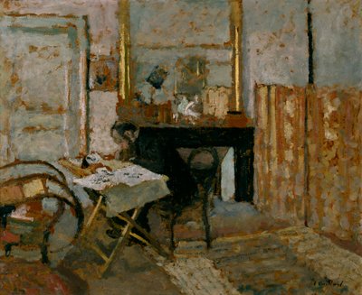 K.X. Roussel Leyendo, c.1904 (óleo sobre cartón) de Edouard Vuillard