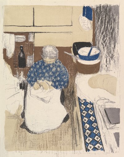La Cuisinière, de la serie Paysages et Intérieurs de Edouard Vuillard