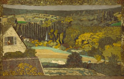Paisaje: Ventana con vistas al bosque de Edouard Vuillard