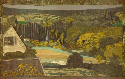 Paisaje: Ventana con vista al bosque de Edouard Vuillard