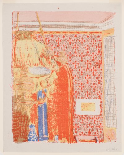 Landschaften und Innenräume: Innenraum mit rosa Tapete II de Edouard Vuillard