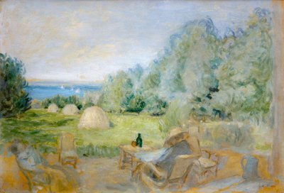 Las pilas en el jardín de las Chispas en Criqueboeuf de Edouard Vuillard