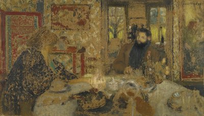 Almuerzo. Misia y Cipa en Villeneuve, 1897 de Edouard Vuillard