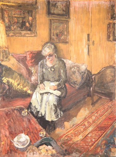 Madame Hessel en el boudoir, Rue de Naples, c.1935 de Edouard Vuillard