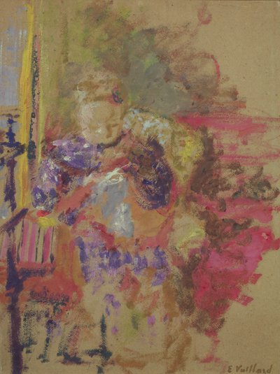 Madame Vuillard cosiendo, c.1905 de Edouard Vuillard