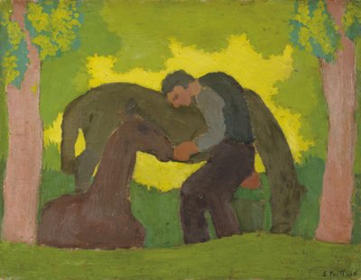 Hombre con dos caballos de Edouard Vuillard