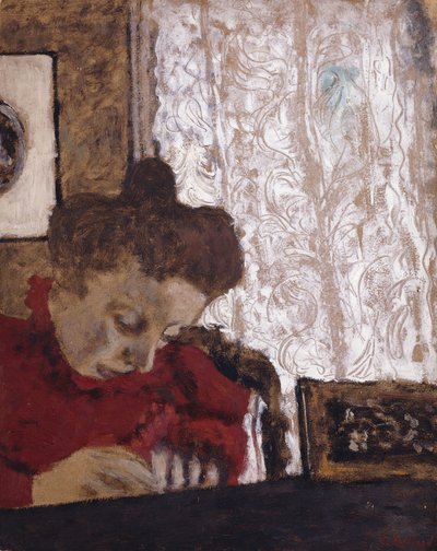 Marie Vuillard escribiendo, c.1895 de Edouard Vuillard