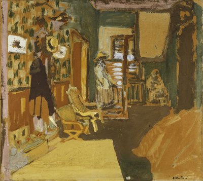 Mme Hessel en el pasillo, c.1909 de Edouard Vuillard