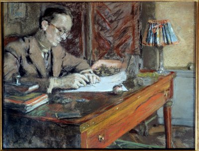Retrato de Jean Giraudoux (1882 - 1944), escritor francés, siglo XX. París, Comedia Francesa de Edouard Vuillard