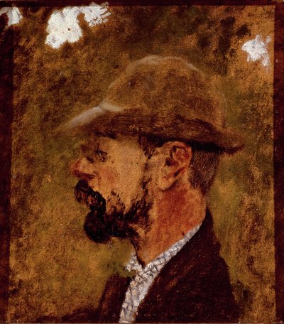 Retrato del pintor Henri de Toulouse Lautrec de perfil de Edouard Vuillard