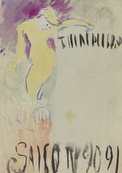 Diseño del programa para el Théâtre Libre (verso) de Edouard Vuillard