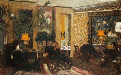 Habitación con tres lámparas, Rue St. Florentin, 1899 de Edouard Vuillard