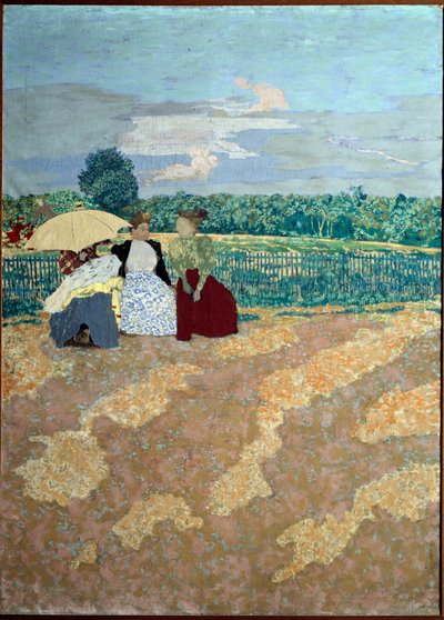 Los jardines públicos: La conversación (detalle) de Edouard Vuillard