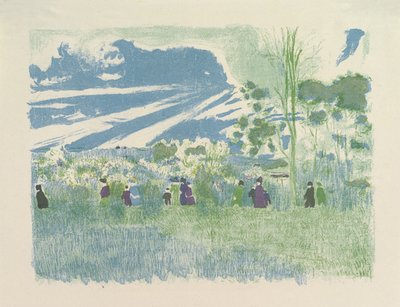 A Través de los Campos, de la serie Paisajes e Interiores de Edouard Vuillard